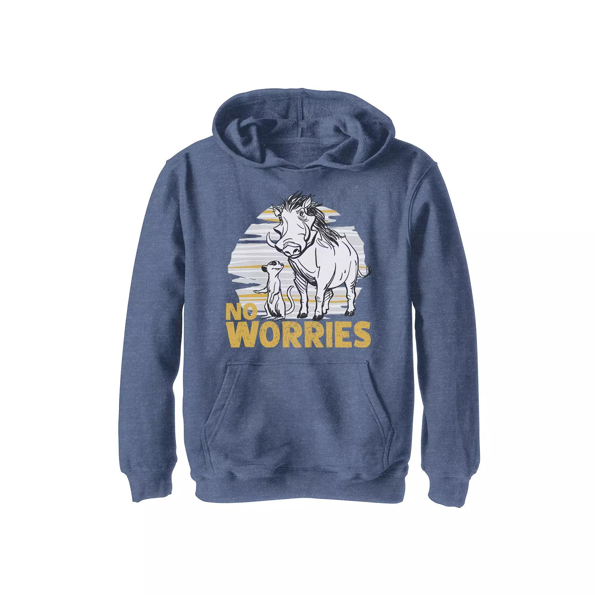 Disney's The Lion King Boys 8-20 Live Action Timon Pumbaa No Worries Graphic Hoodie, Boy's,  Product Image