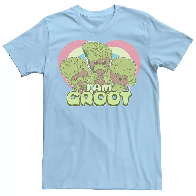 Men's Marvel I am Groot Cute Groot With Hearts Background Tee,  Product Image