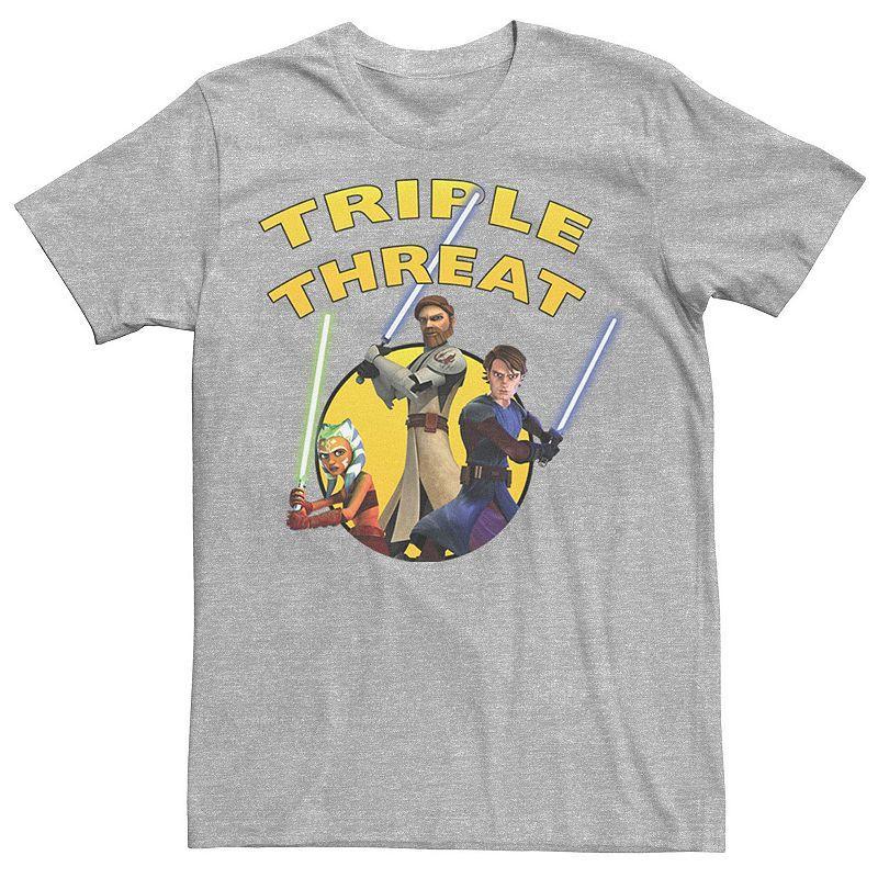 Men's Star Wars: Clone Wars Group Shot Triple Threat Tee, Size: Large, Black Product Image