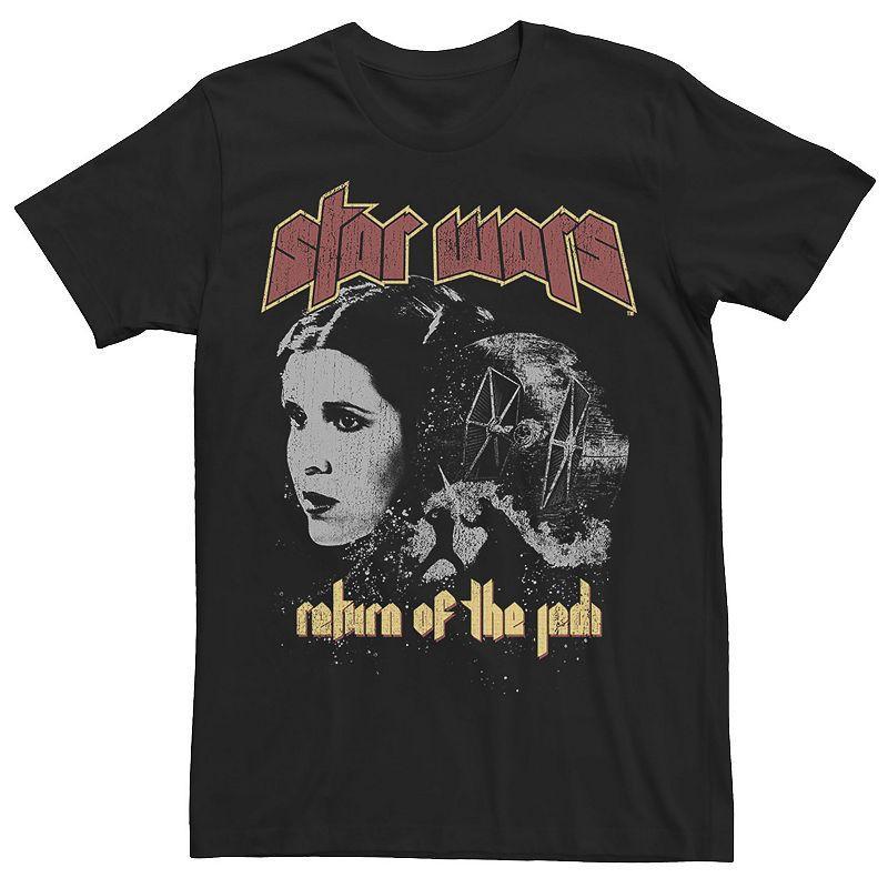 Men's Star Wars: Return of the Jedi Rock Princess Leia Tee, Size: Large, Black Product Image