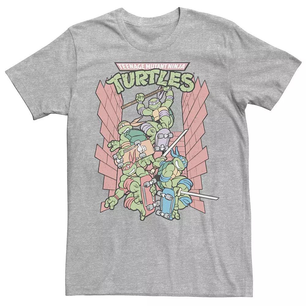 Men's Nickelodeon Teenage Mutant Ninja Turtles Retro Skate Graphic Tee, Size: Medium, Athletic Grey Product Image