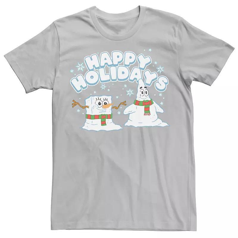 Men's Spongebob Squarepants Patrick Snowmen Tee, Size: Small, Athletic Grey Product Image