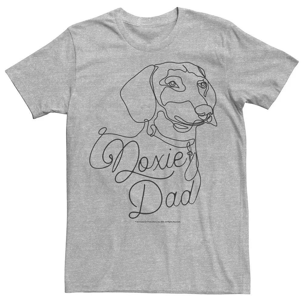 Big & Tall "Doxie Dad" Dachsund Dog Lover Graphic Tee, Men's, Size: Large Tall, Athletic Grey Product Image