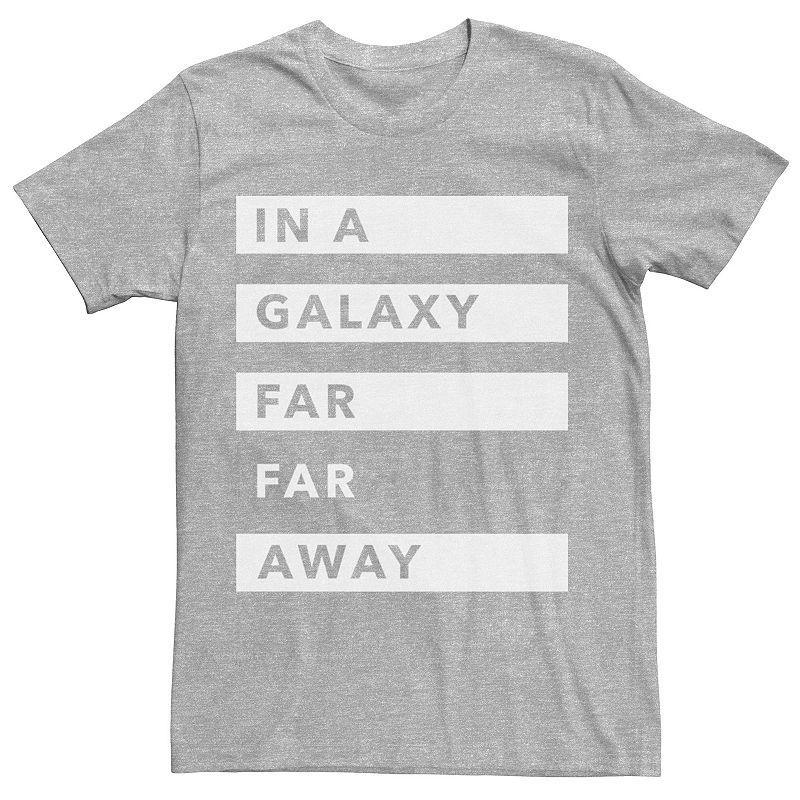 Men's Star Wars Far Far Away Word Stack Tee, Size: Medium, Athletic Grey Product Image