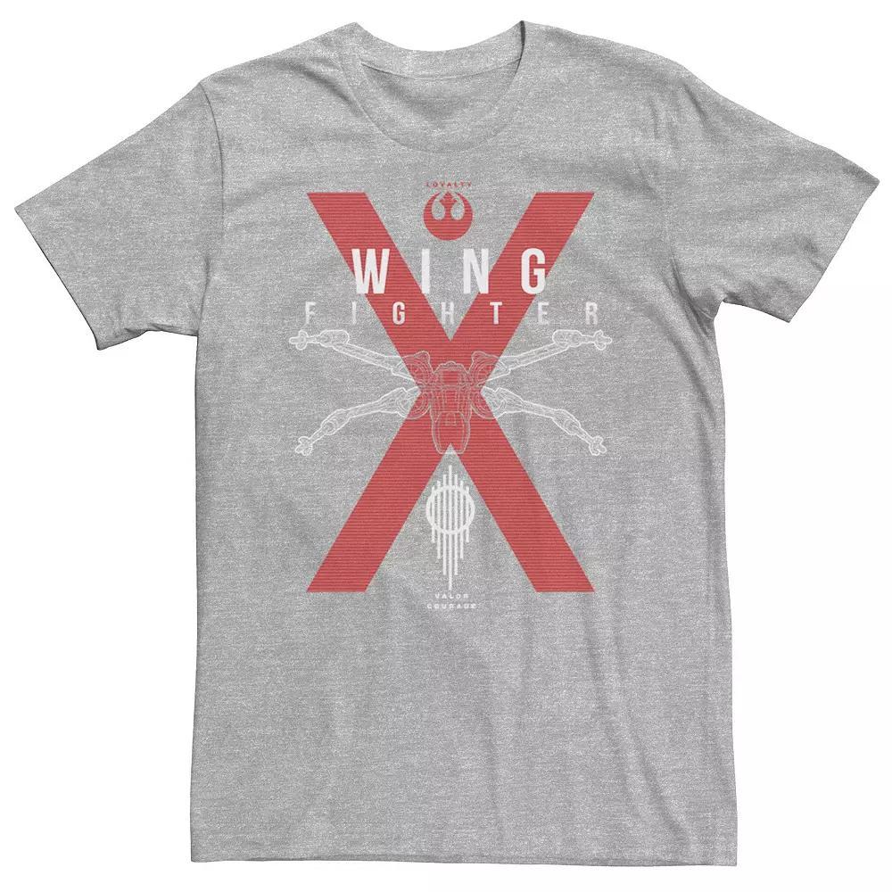 Men's Star Wars X Fighter Graphic Tee, Size: Small, Athletic Grey Product Image