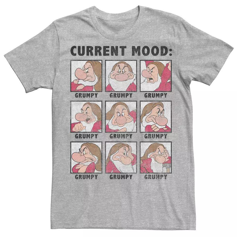 Disney's Snow White Grumpy Men's Current Mood Graphic Tee, Size: XXL, Athletic Grey Product Image