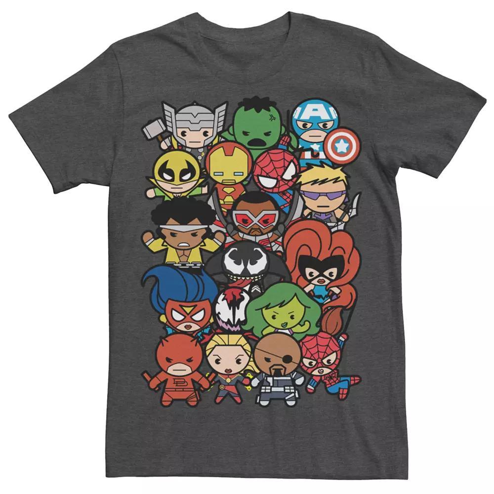Men's Marvel Kawaii Art Collection Pile Up Graphic Tee,  Product Image