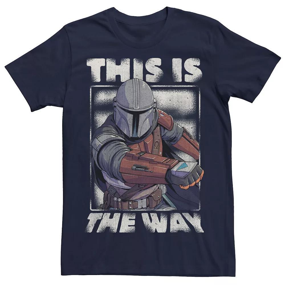 Men's Star Wars The Mandalorian This Is The Way Portrait Graphic Tee, Size: 3XL, Blue Product Image