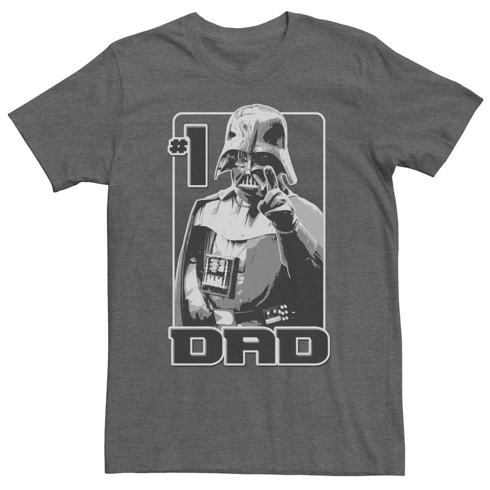Men's Star Wars Darth Vader Number One Dad Tee, Size: Small, Grey Heather Product Image