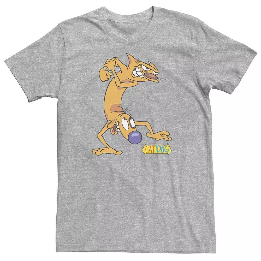 Big & Tall Nickelodeon CatDog Tough Guys Tee, Men's, Size: XXL Tall, Athletic Grey Product Image