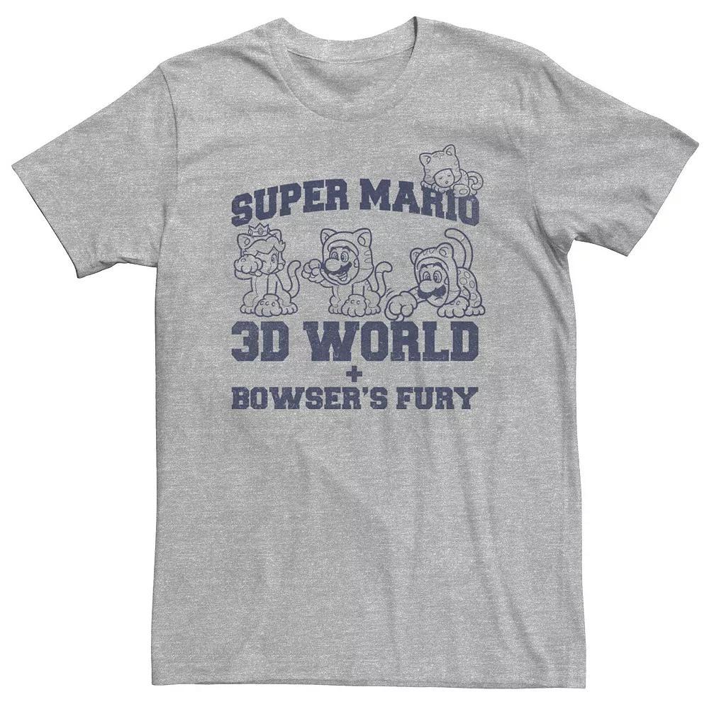 Big & Tall Super Mario 3D Bowser's Fury Character Line Art Tee, Men's,  Product Image