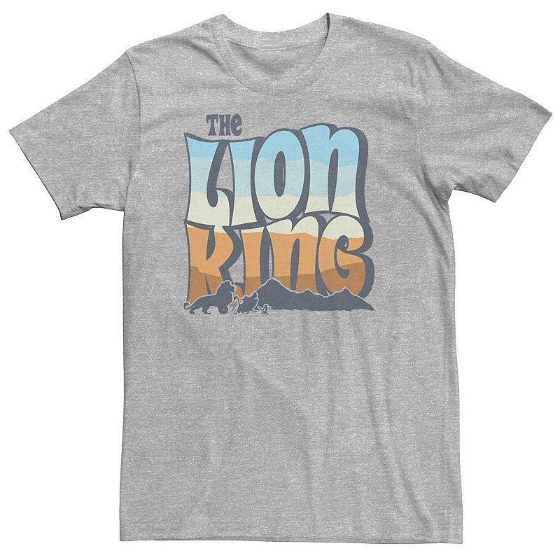 Big & Tall Disney The Lion King Color Grade Retro Logo Tee, Men's, Size: XXL Tall, Athletic Grey Product Image