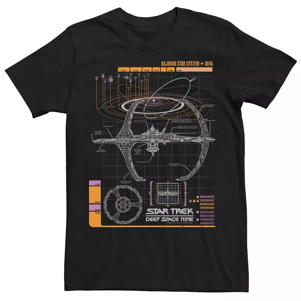 Men's Star Trek DS9 Bajoran System Schematic Tee, Size: Medium, Black Product Image