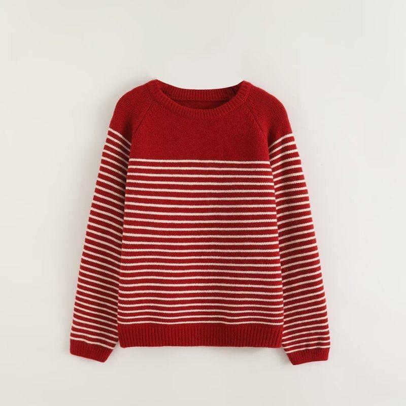 Crewneck Striped Sweater Product Image