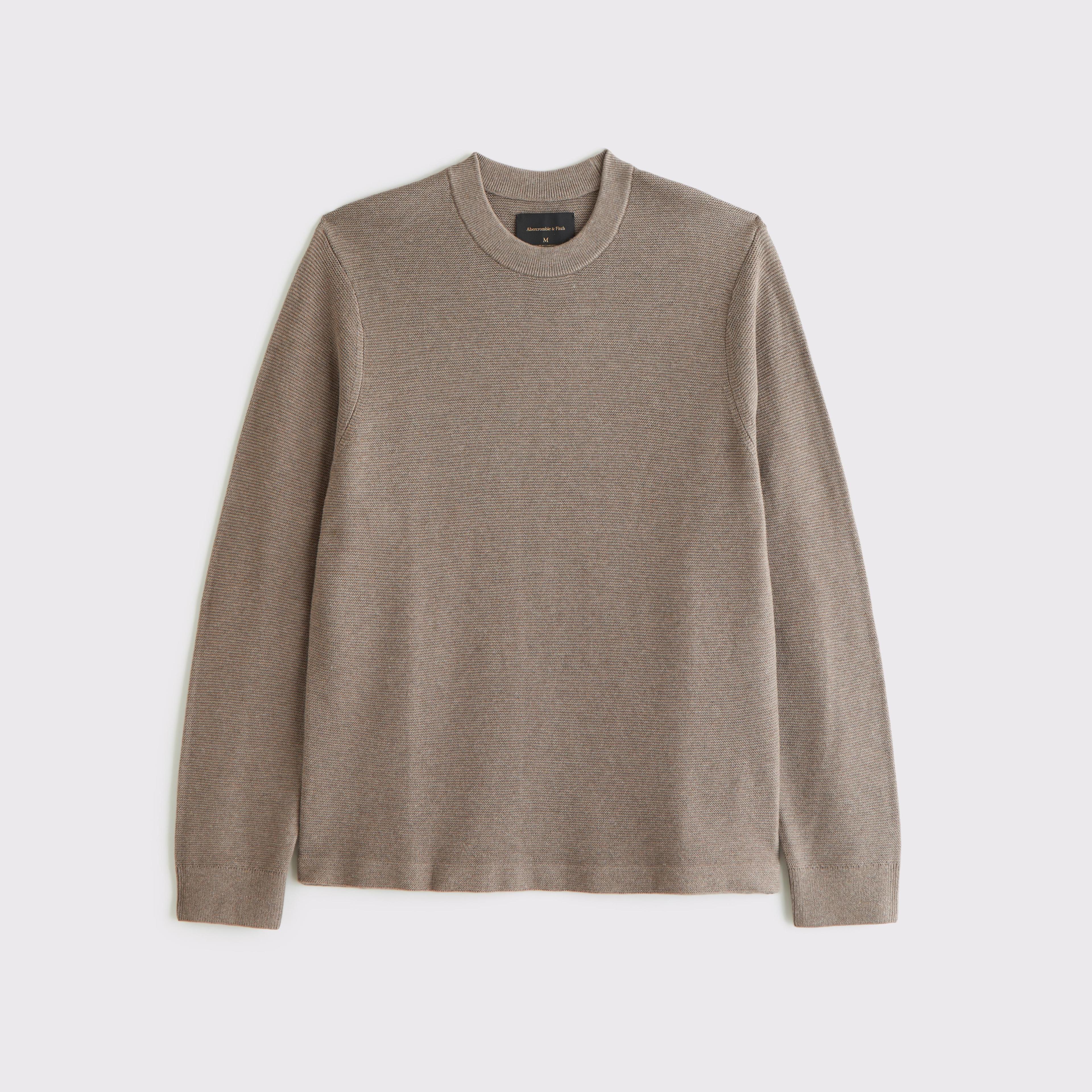 Pima Cotton Open-Hem Crew Sweater Product Image