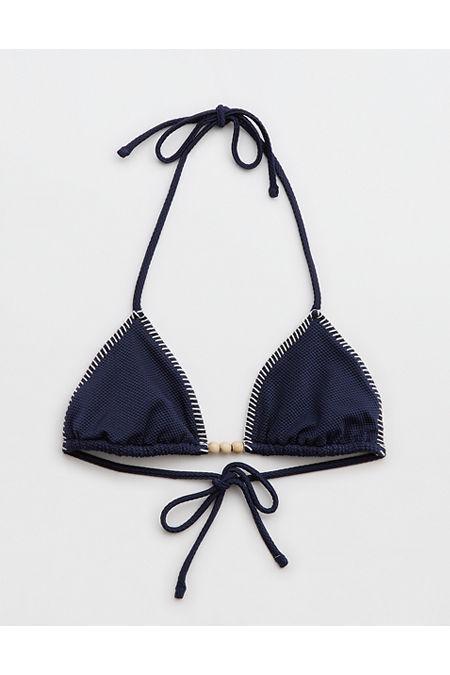 Aerie Shine Pique String Triangle Bikini Top Women's Product Image