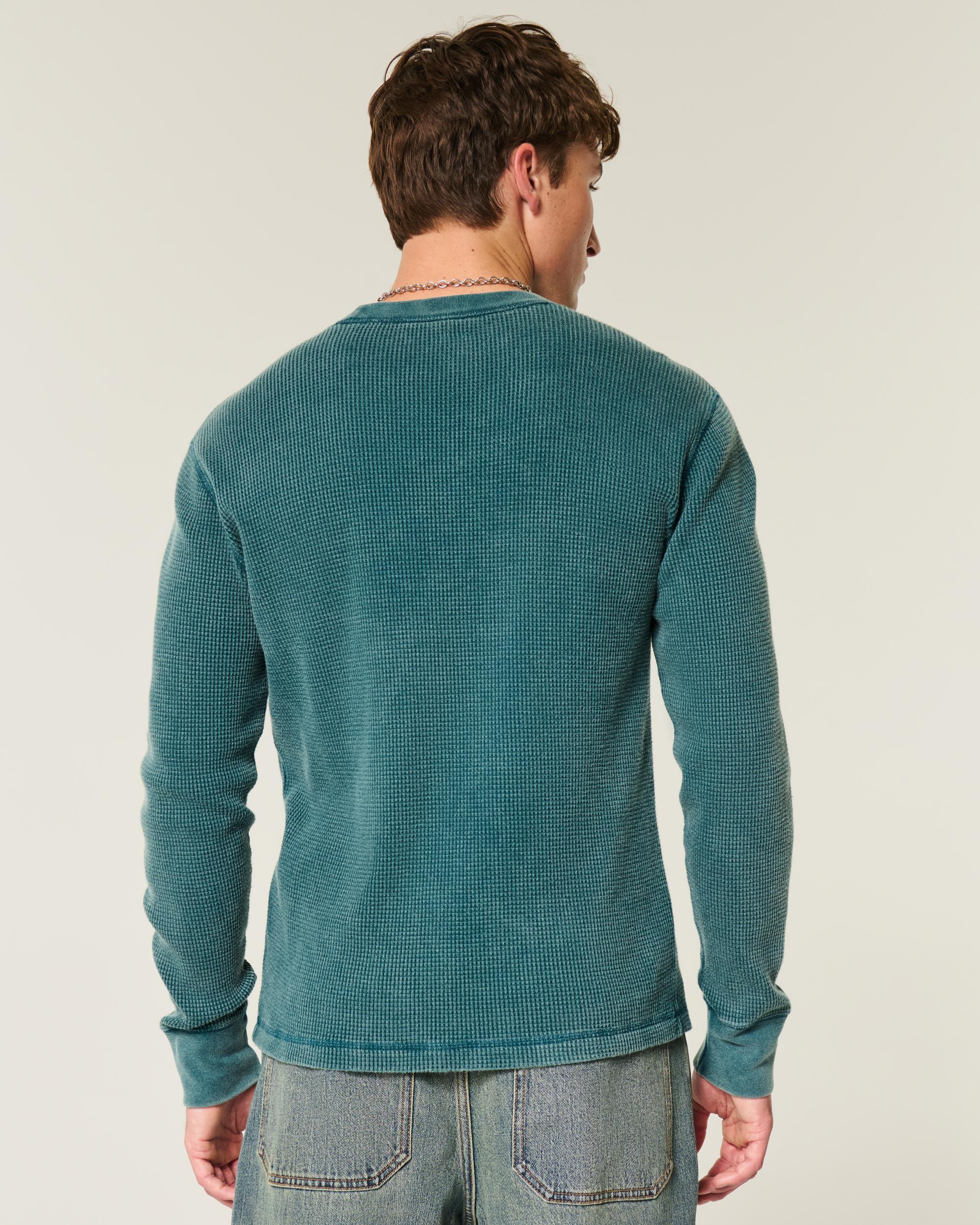 Long-Sleeve Waffle Michigan Graphic Tee Product Image