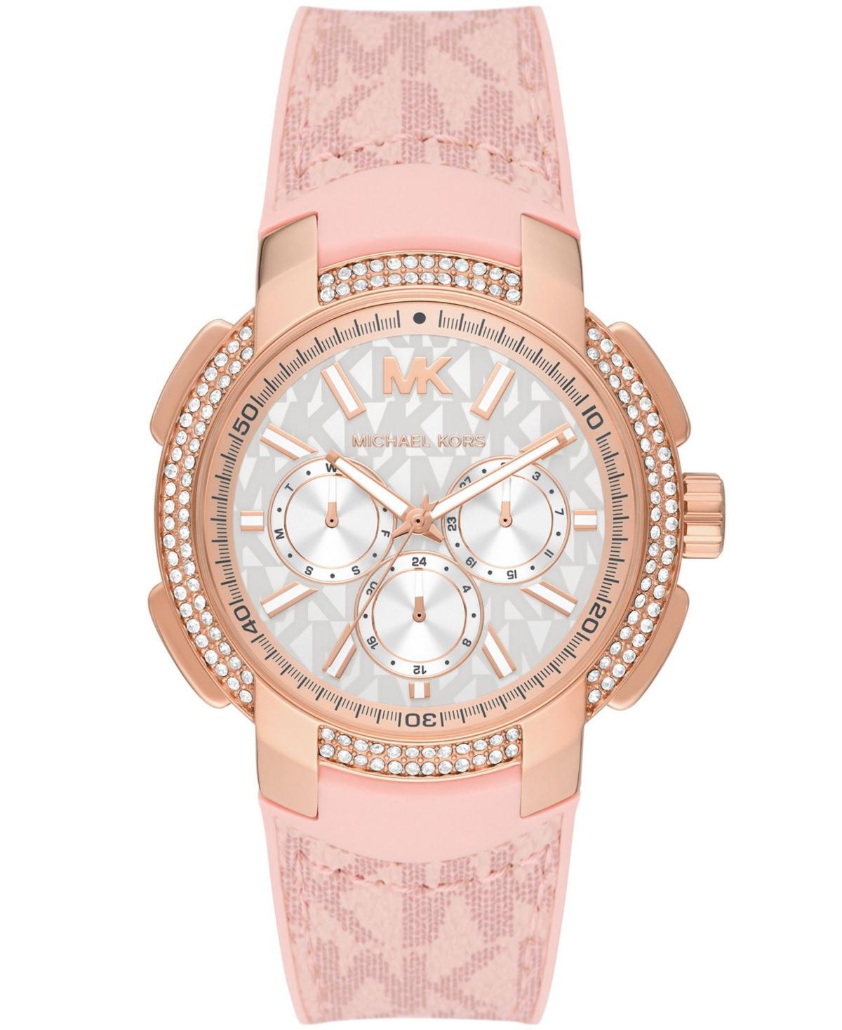 Oversized Sydney Pavé Rose Gold-Tone and Logo Watch Product Image