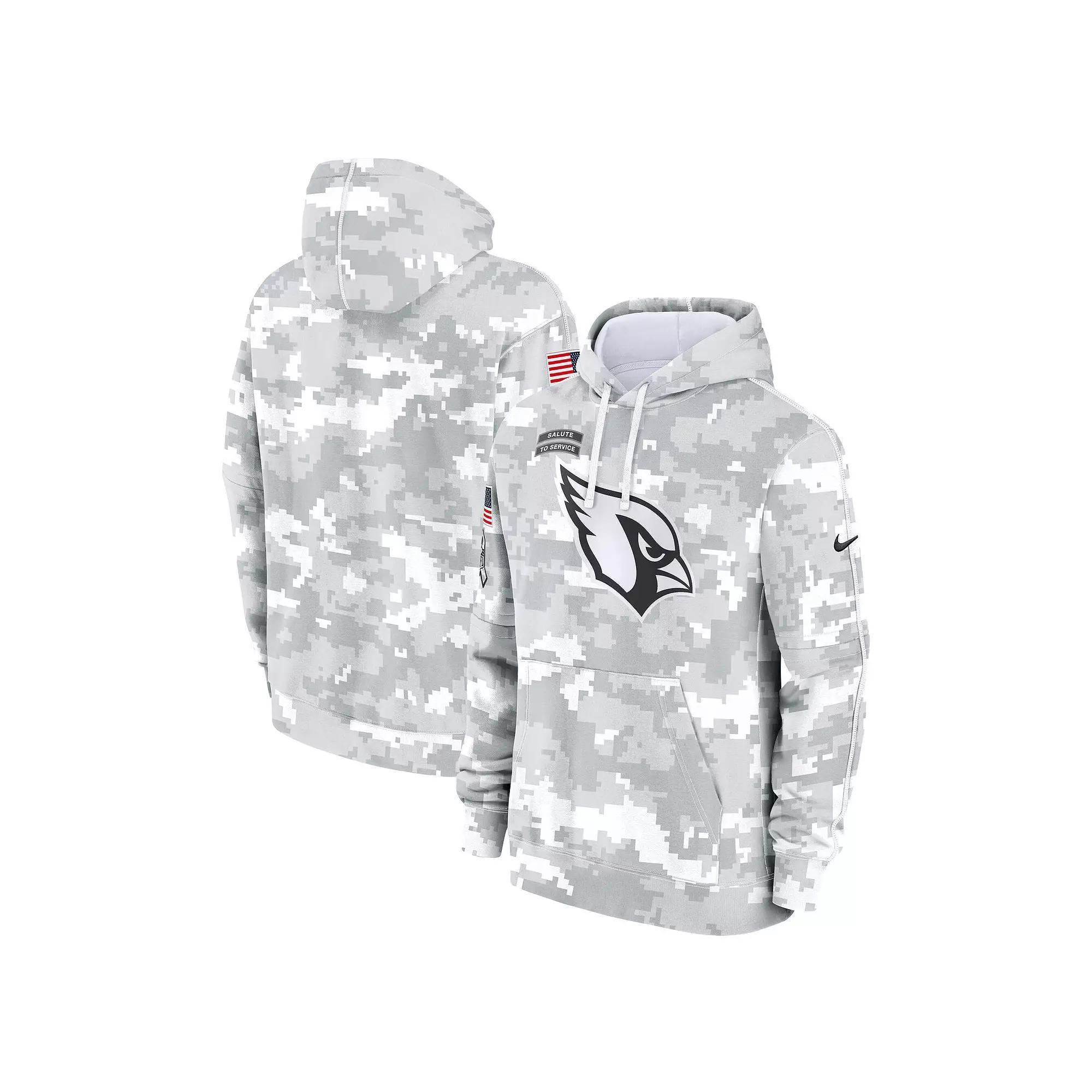 Men's Nike Arctic Camo Arizona Cardinals 2024 Salute to Service Club Fleece Pullover Hoodie, Size: Large, Team Product Image