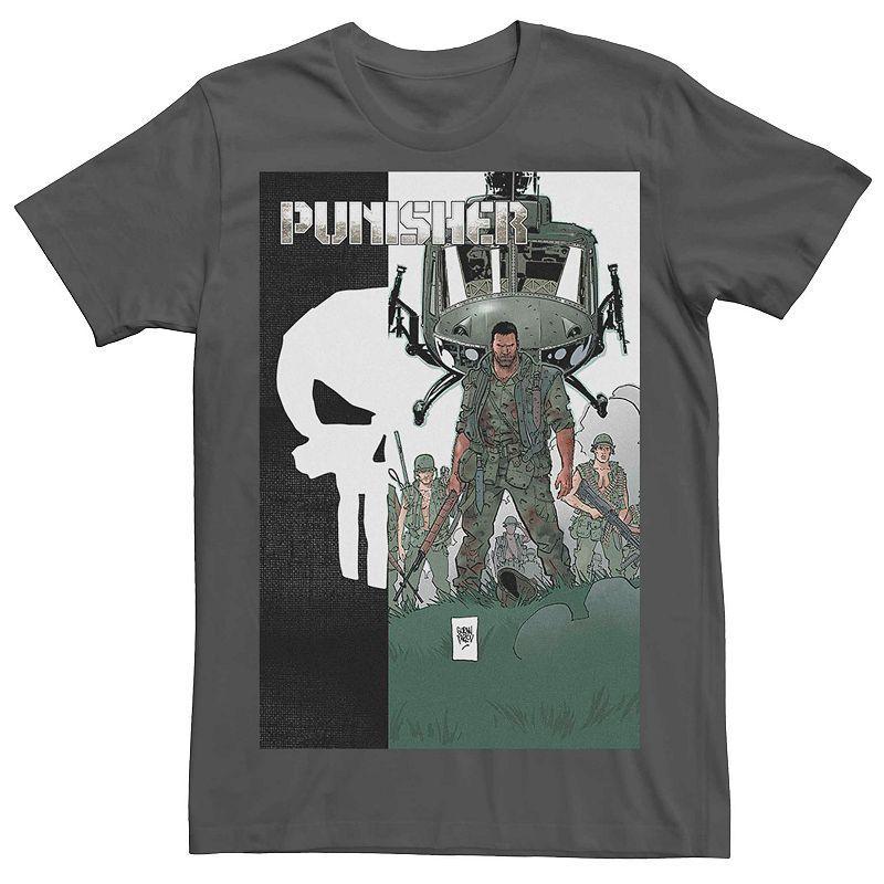 Men's Marvel's Punisher Military Copter Comic Tee, Size: Small, Grey Product Image