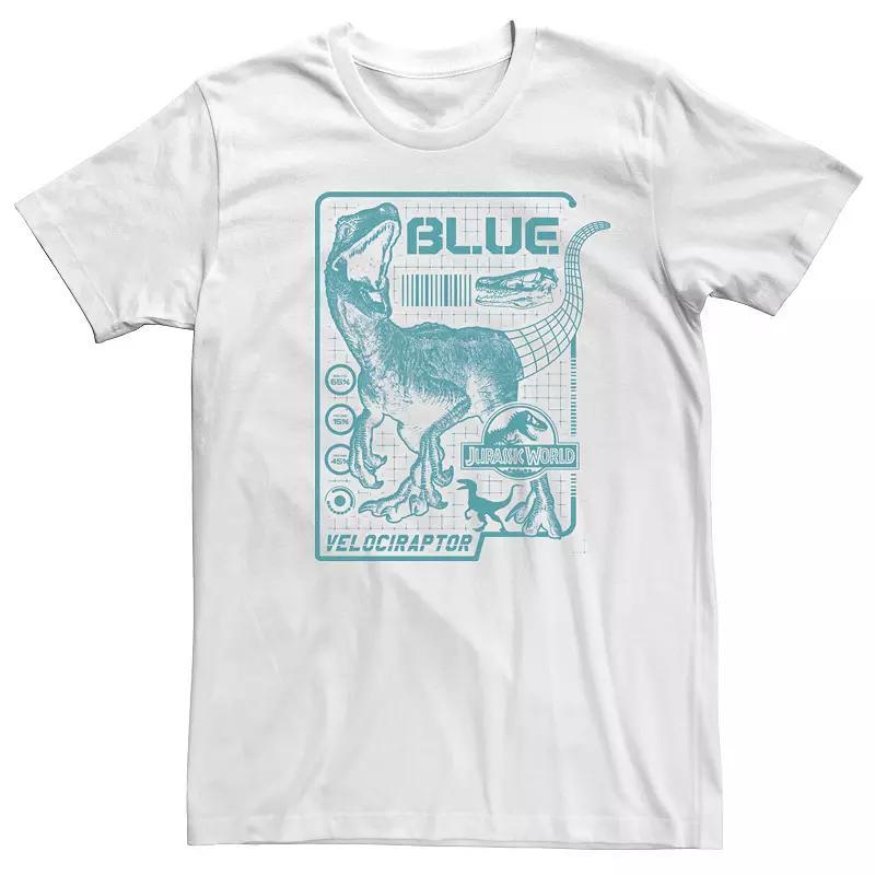 Mens Jurassic World Two Blue Raptor Schematic Tee Product Image