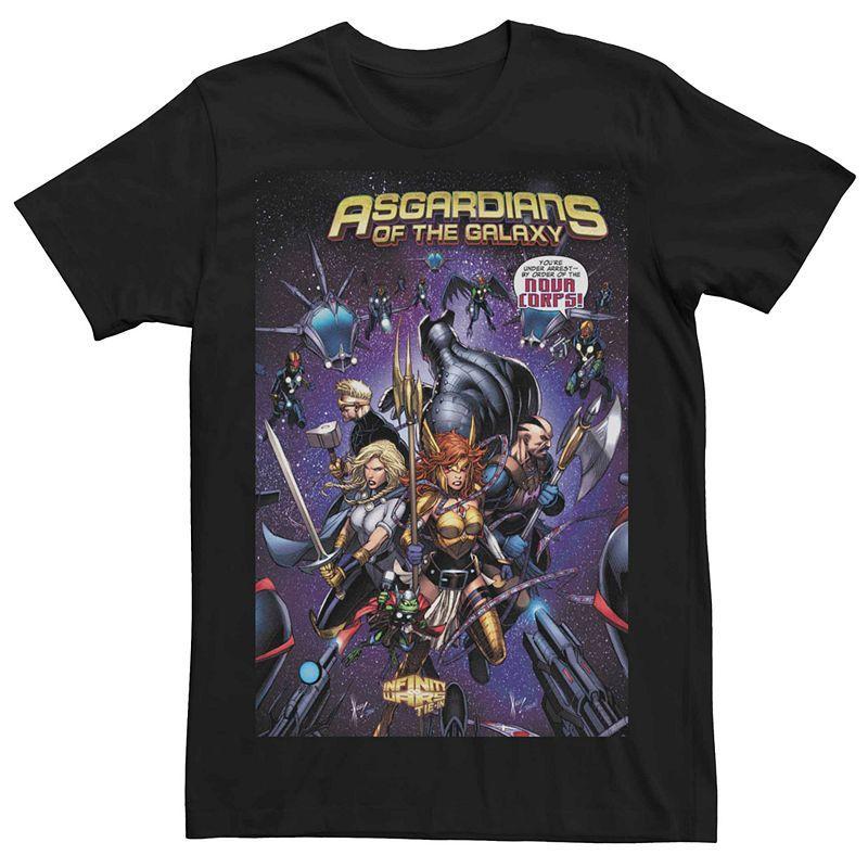 Mens Marvel Asgardians Of The Galaxy Nova Corps Comic Cover Tee Product Image