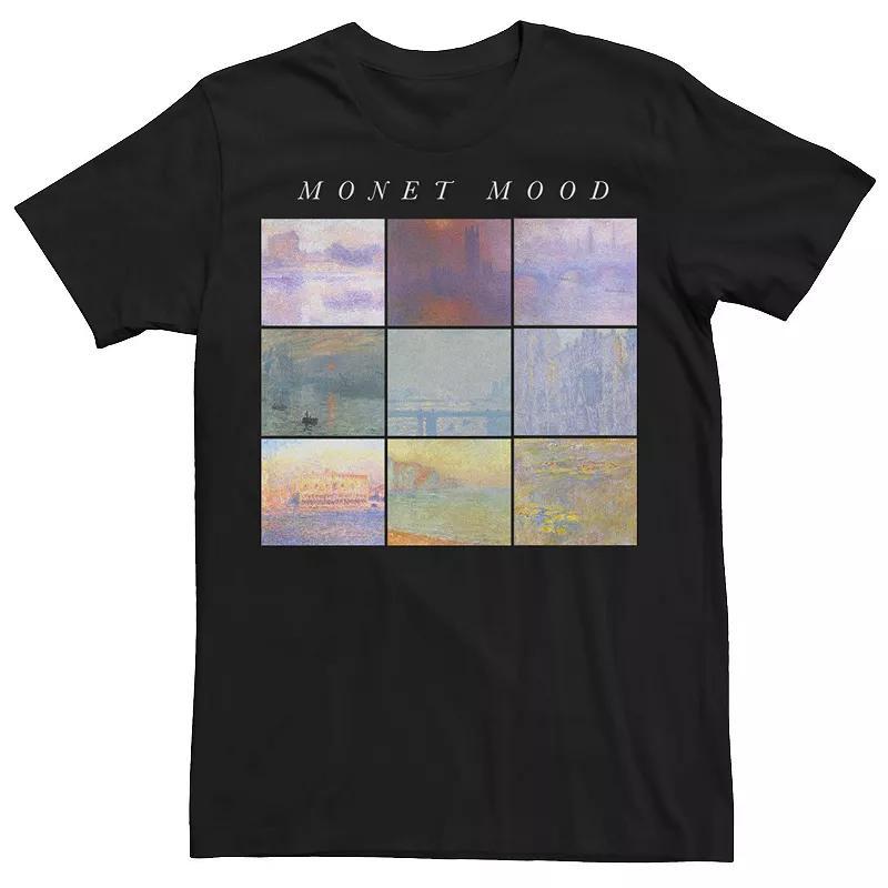 Men's Monet Painting Mood Collage Tee, Size: XXL, Black Product Image