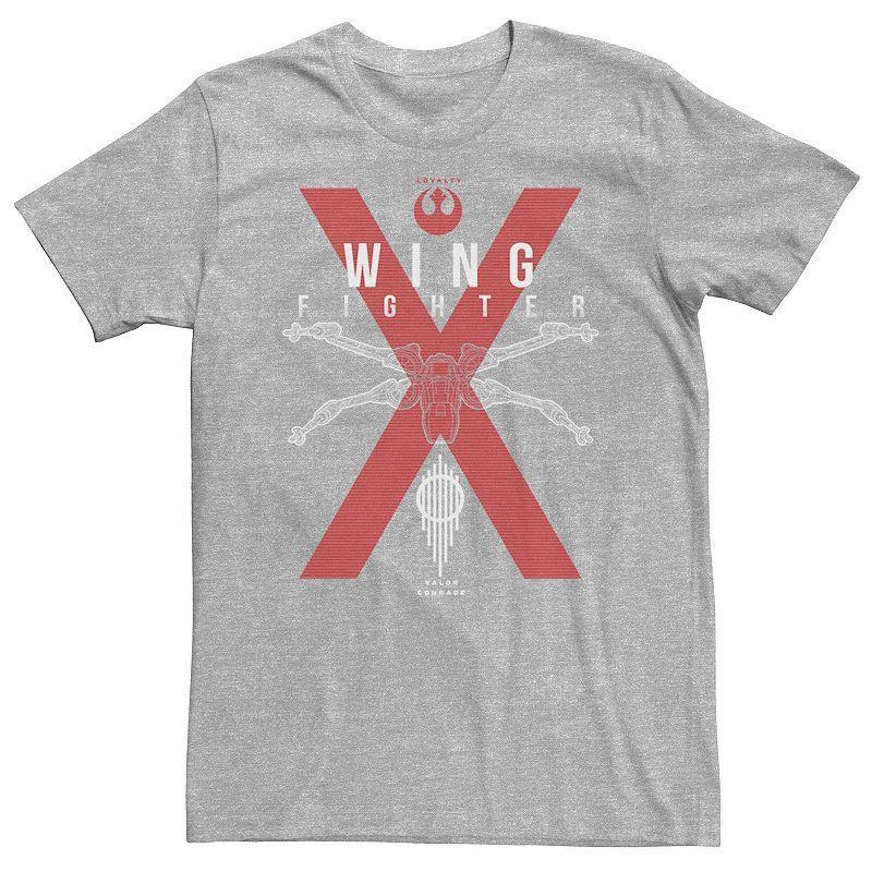 Men's Star Wars X Fighter Graphic Tee, Size: Small, Athletic Grey Product Image