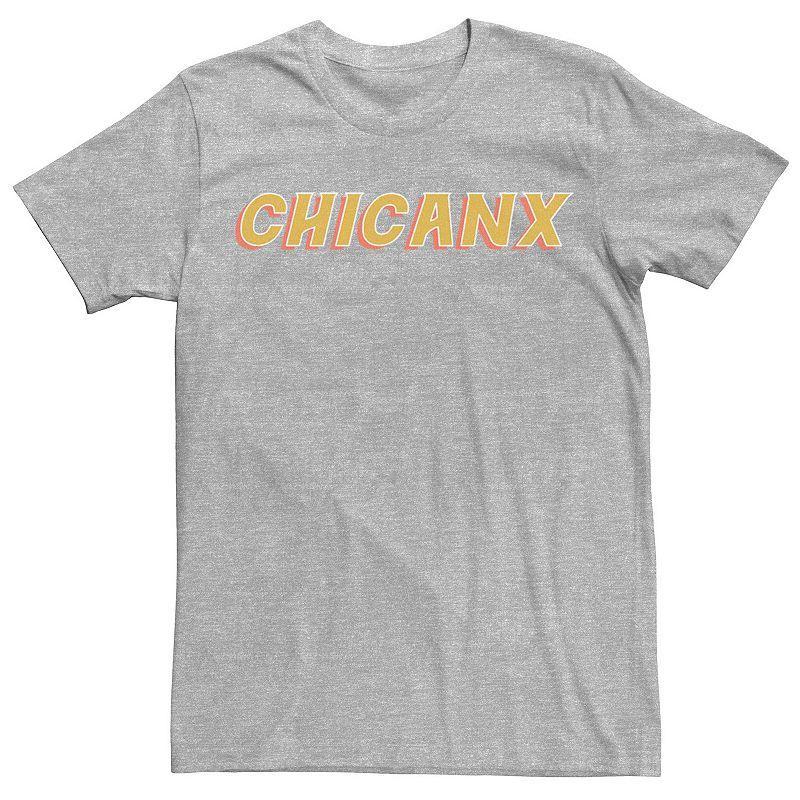 Men's Gonzales Chicanx Yellow Text Tee, Size: XL, Athletic Grey Product Image