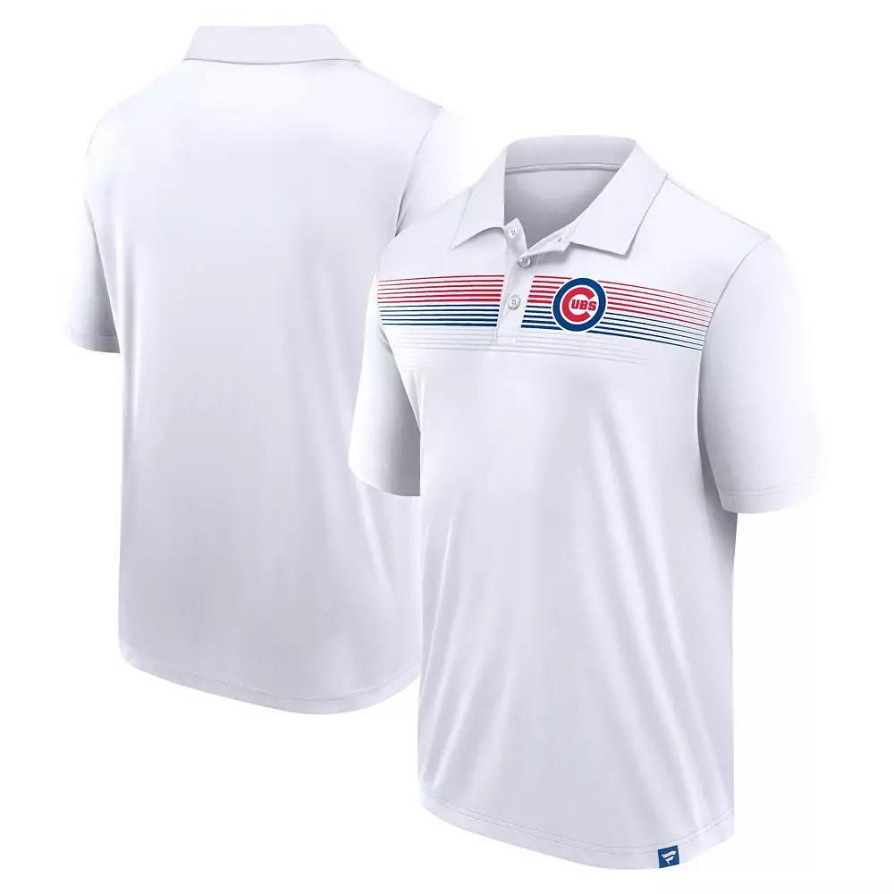 Men's Fanatics Branded White Chicago Cubs Big & Tall Victory For Us Interlock Polo,  Product Image