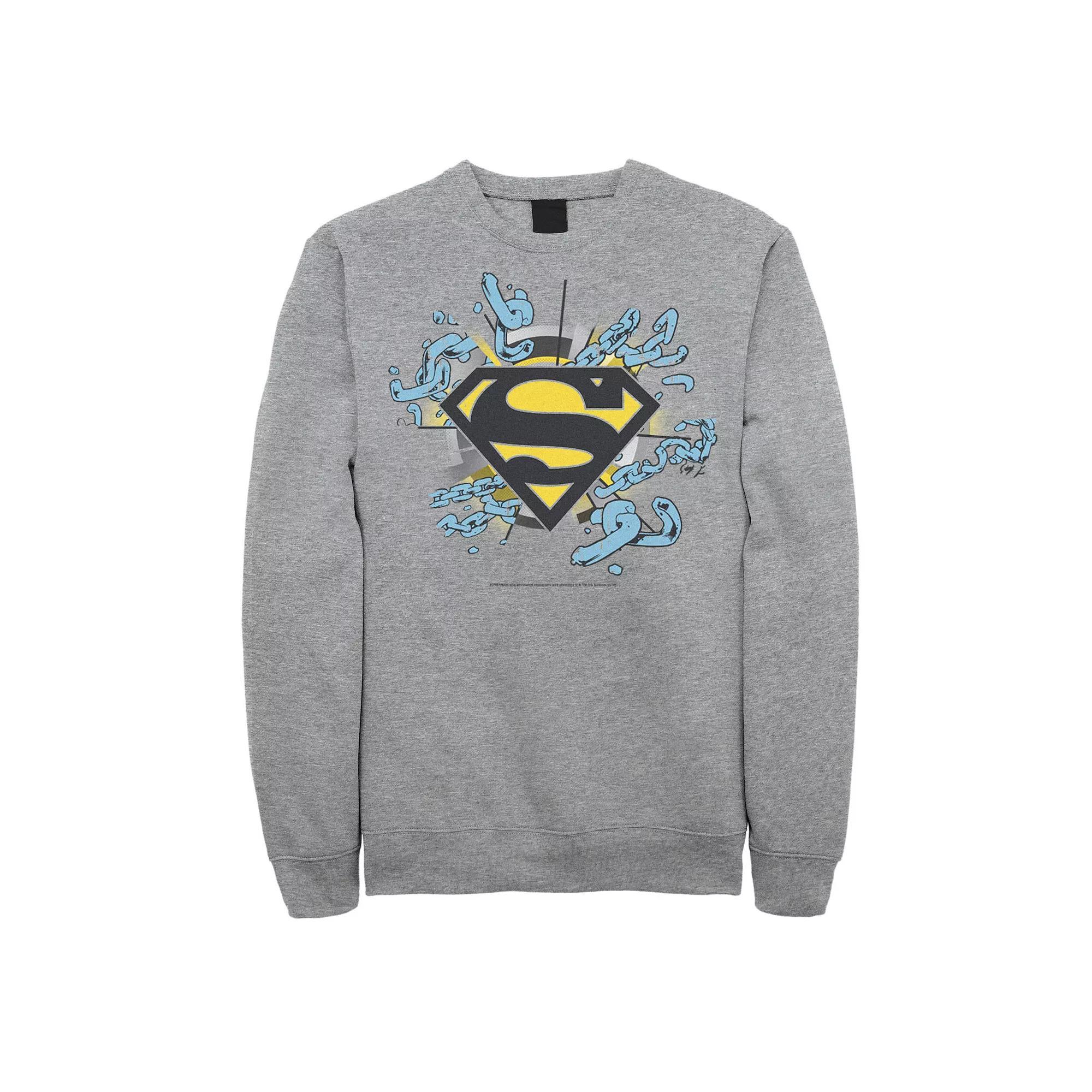 Men's DC Comics Superman Chain Link Logo Sweatshirt,  Product Image