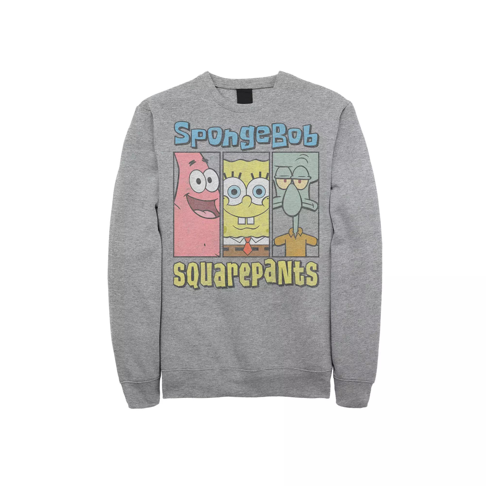 Men's SpongeBob SquarePants Trio Panels Sweatshirt,  Product Image