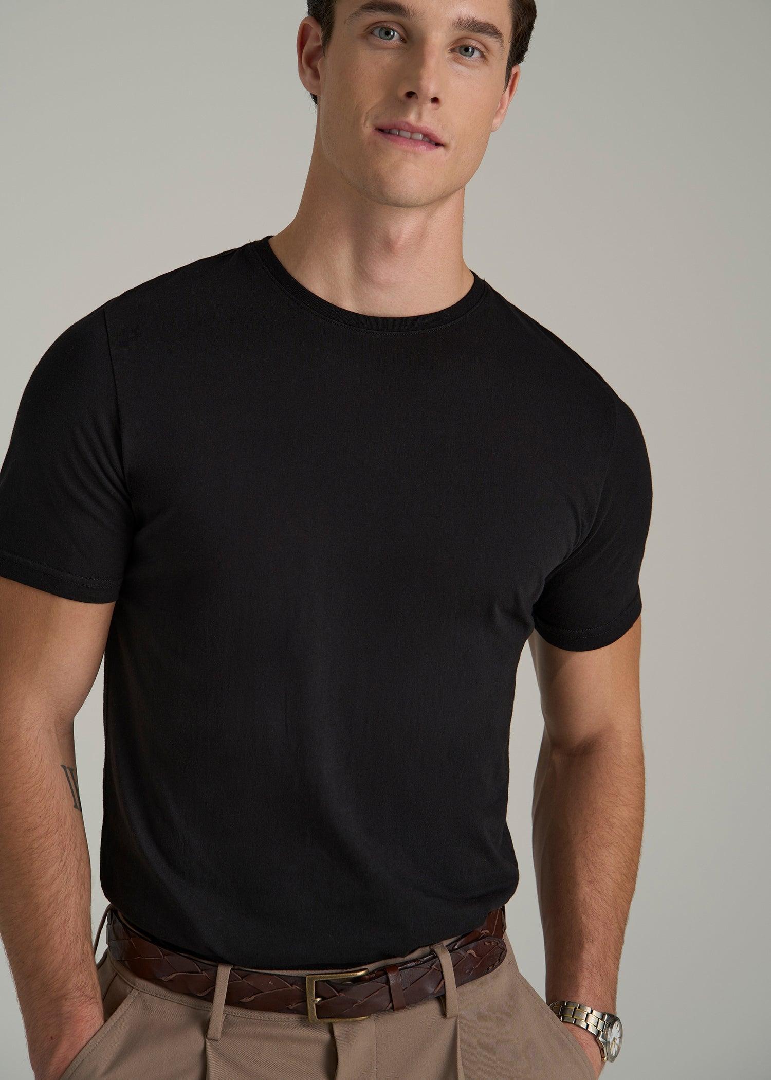 The Everyday Regular Fit Crewneck T-Shirt for Tall Men in Black Male Product Image