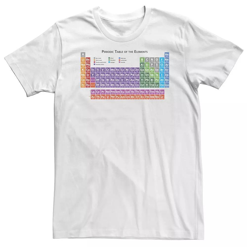 Big & Tall Fifth Sun Periodic Table Of Elements Chemistry Tee, Men's, Size: Large Tall, White Product Image