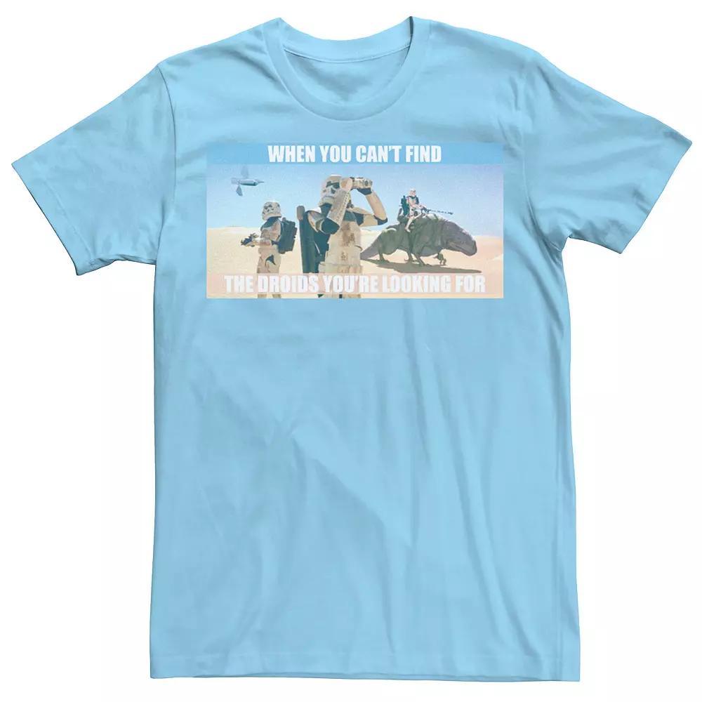 Men's Star Wars When You Can't Find The Droids You're Looking For Tee, Size: XL, Light Blue Product Image