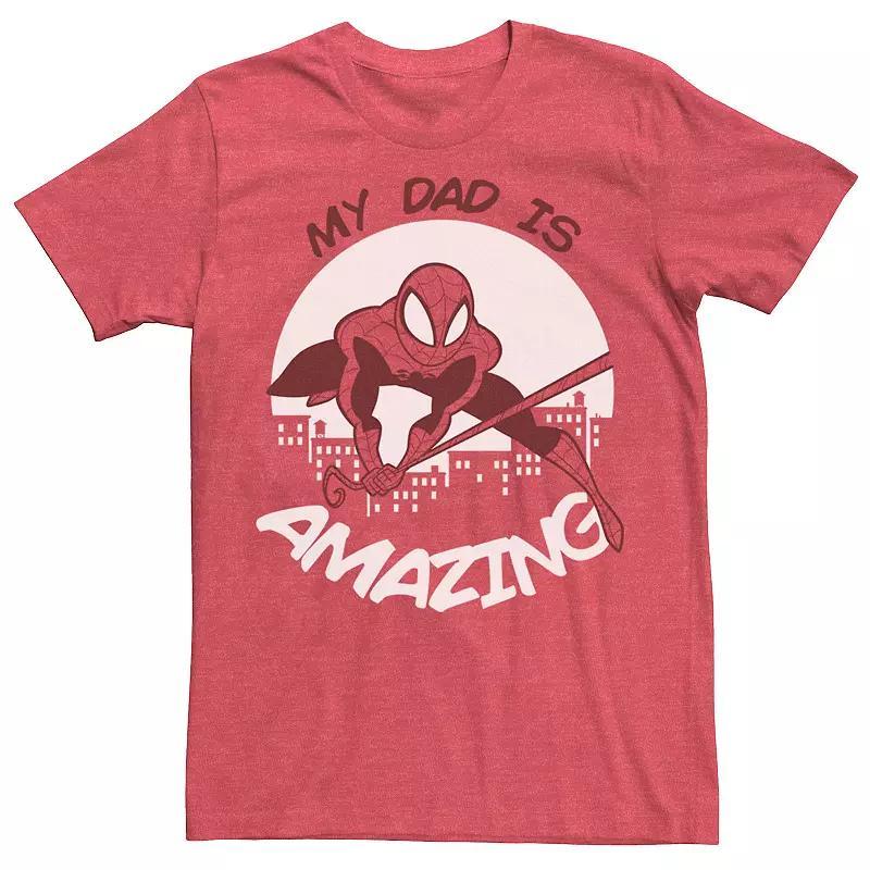 Men's Marvel Father's Day My Dad Is Amazing Spider-Man Action Pose Tee,  Product Image