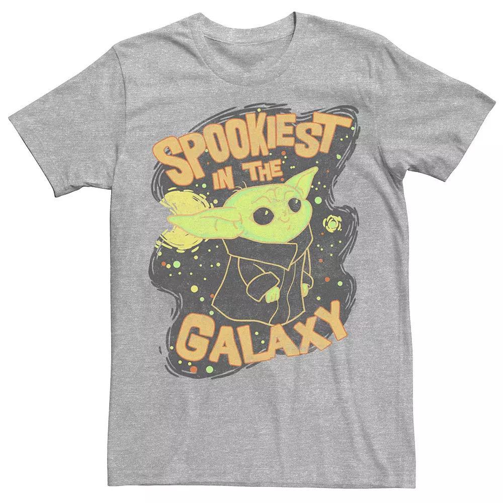 Men's Star Wars The Mandalorian Spookiest In The Galaxy Tee, Size: Small, Athletic Grey Product Image