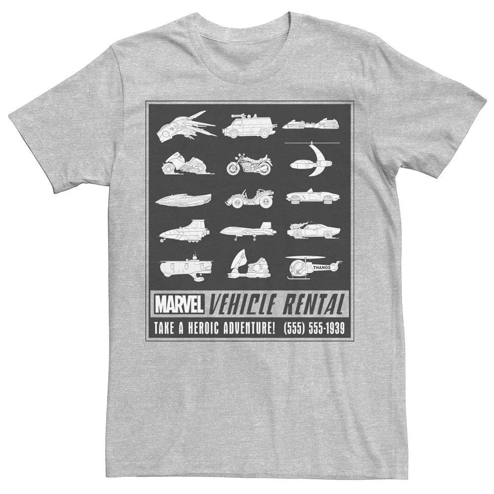 Men's Marvel Retro Comic Vehicle Rental Heroic Adventure Graphic Tee,  Product Image