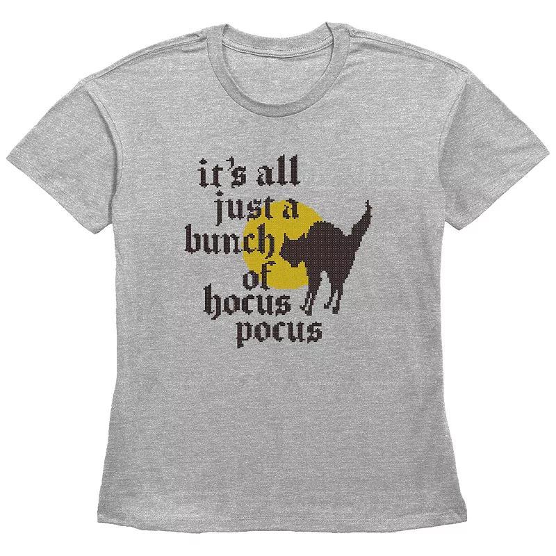 Disney's Hocus Pocus Thackery Binx It's All Just A Bunch Of Hocus Pocus Women's Graphic Tee, Size: Large, Grey Gray Product Image