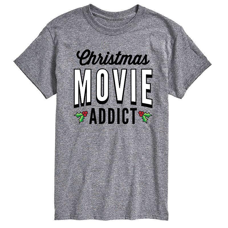 Big & Tall Christmas Movie Addict Tee, Men's, Size: 6XB, Gray Product Image