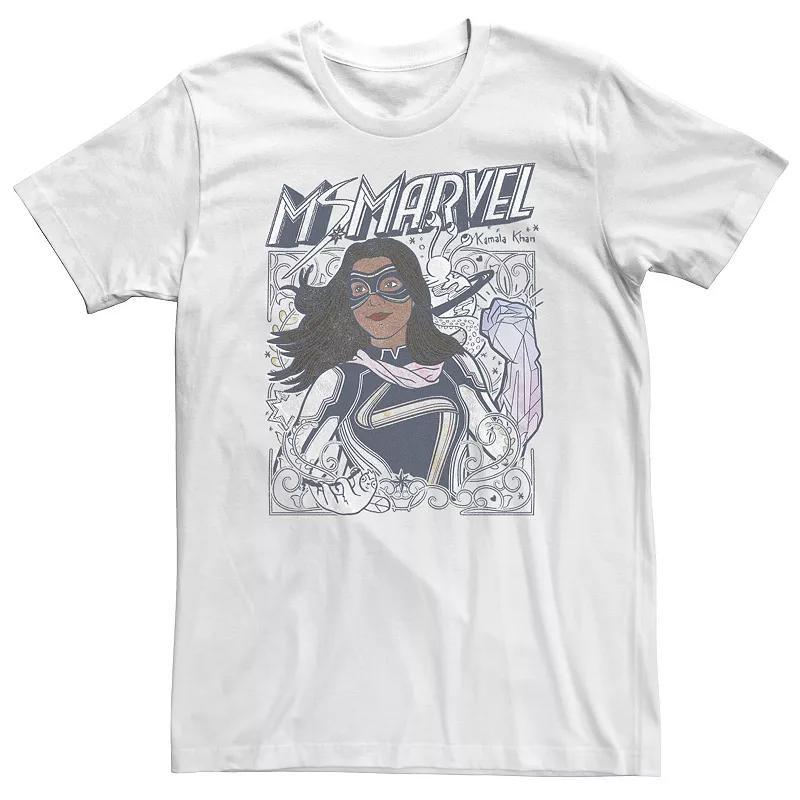 Big & Tall Marvel Ms. Marvel Doodle Tee, Mens Product Image