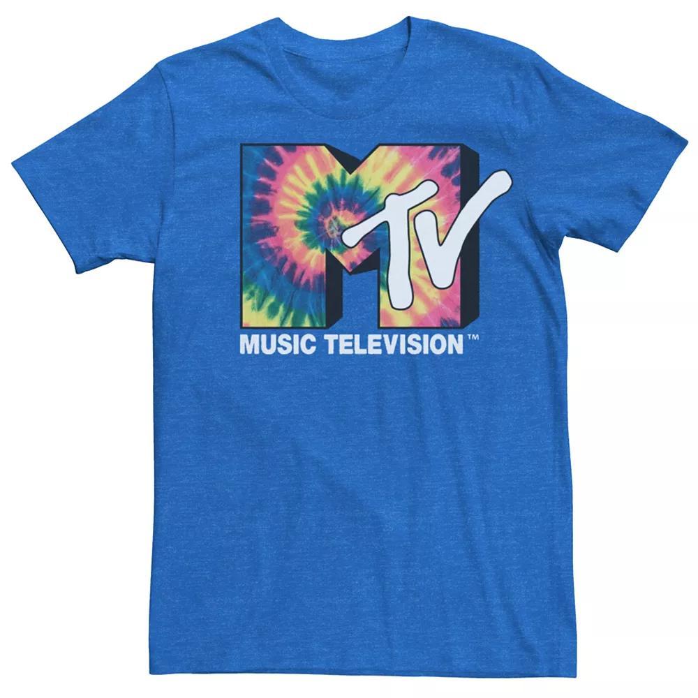 Men's MTV Vintage Tie Dye Tee, Size: XL, Royal Grey Product Image