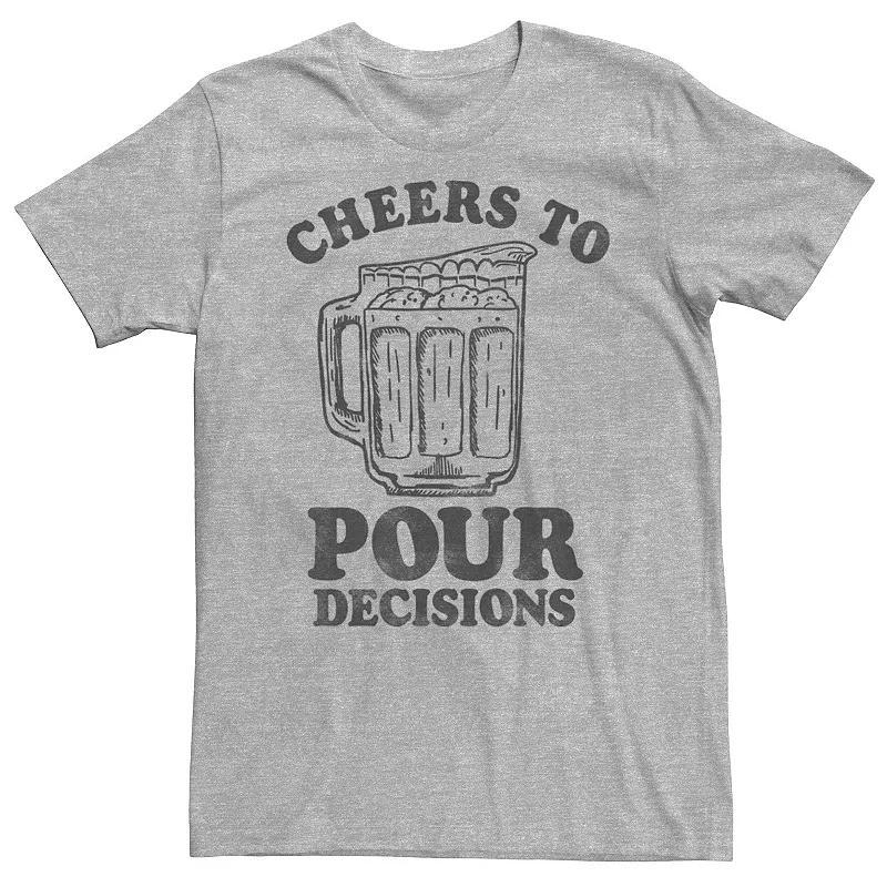 Men's Cheers To Pour Decisions Beer Tee, Size: Large, Athletic Grey Product Image