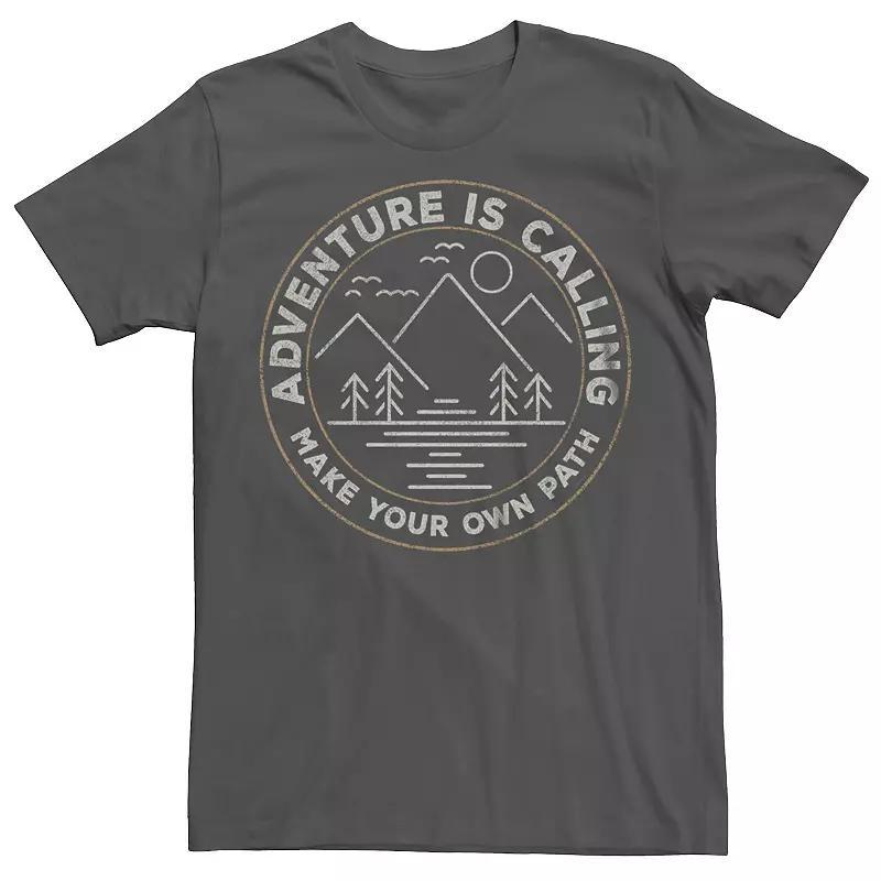 Men's Adventure is Calling Make Your Own Path Graphic Tee, Size: Large, Grey Product Image