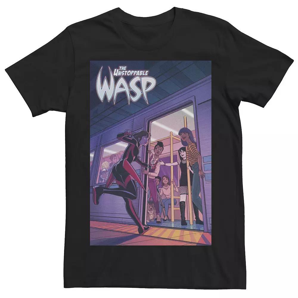 Men's Marvel The Unstoppable Wasp Issue #6 Comic Book Cover Tee, Size: Small, Black Product Image