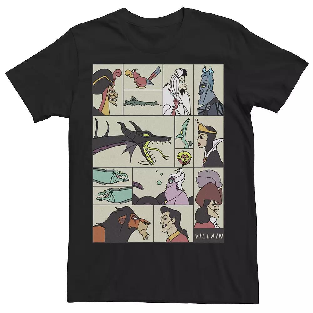 Disney Villains Men's Comic Style Portrait Panels Tee,  Product Image