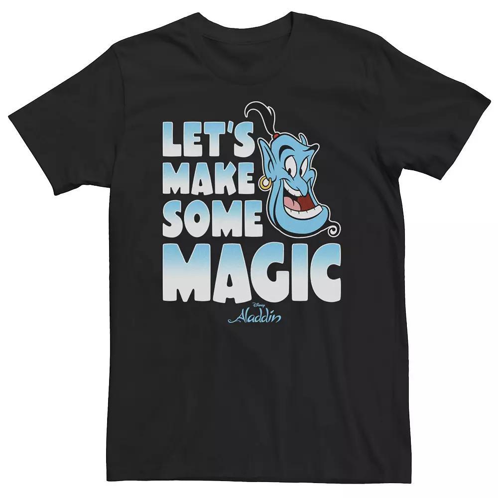 Big & Tall Disney Aladdin Genie Let's Make Some Magic Gradient Text Tee, Men's,  Product Image