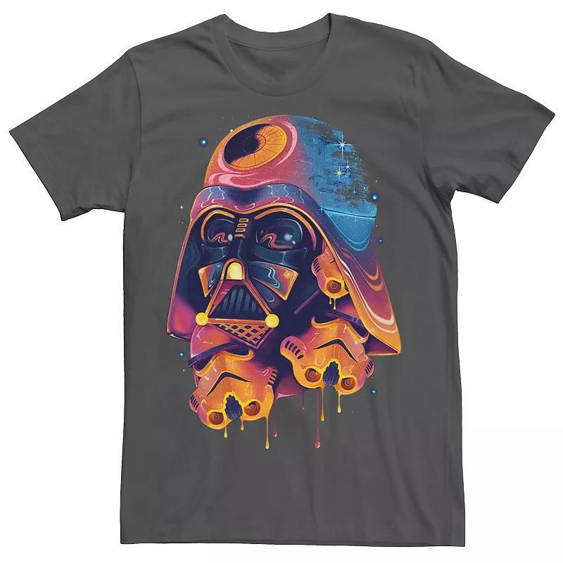 Men's Star Wars Colorful Melted Vader Collage Tee, Size: Medium, Silver Product Image