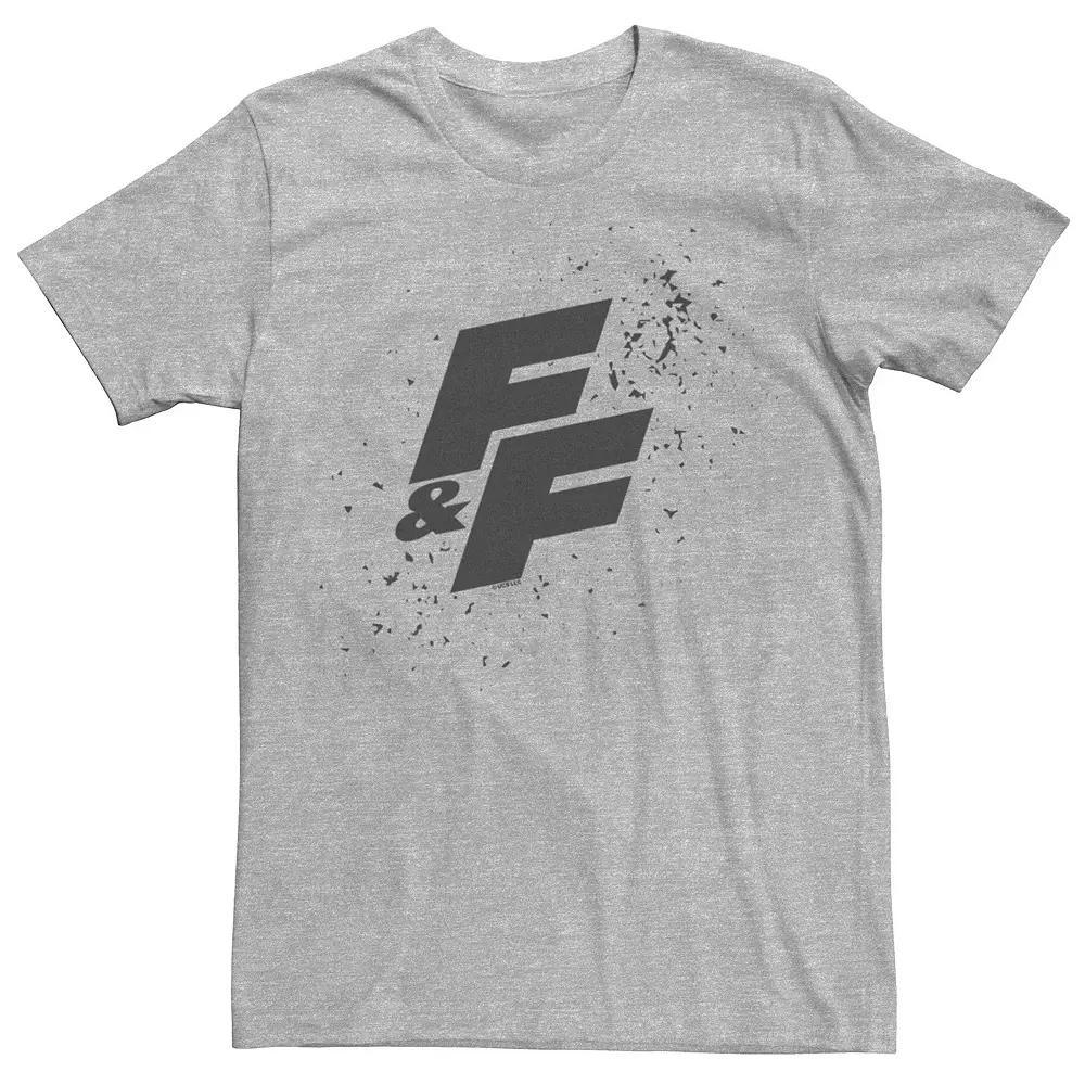 Men's Fast & Furious Paint Splatter Bold Logo Graphic Tee, Size: XL, Athletic Grey Product Image