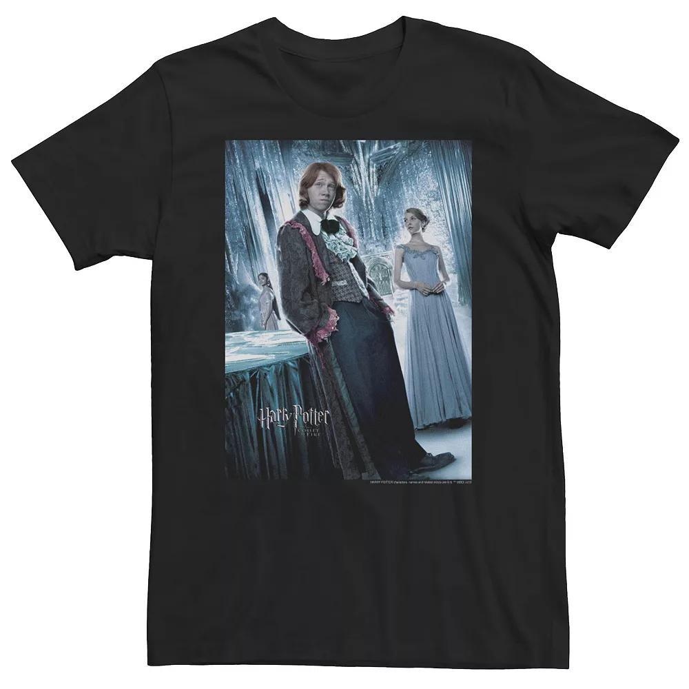 Big & Tall Harry Potter Goblet Of Fire Ron Yule Ball Character Poster Tee, Men's, Size: 5XL, Black Product Image